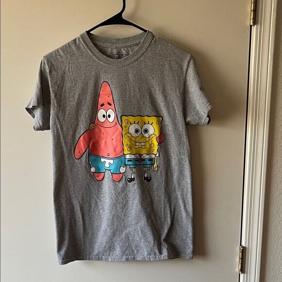 SpongeBob SquarePants Gray T-Shirt with Patrick - Picture 1 of 4